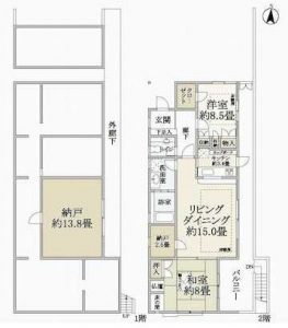 3人ご家族様でしたら十分な広さ（地下にも納戸あり）