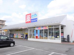徒歩1分の場所にあるドラッグストア