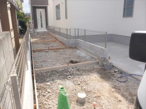9/17　外構工事中