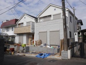 10/8　外構工事中
